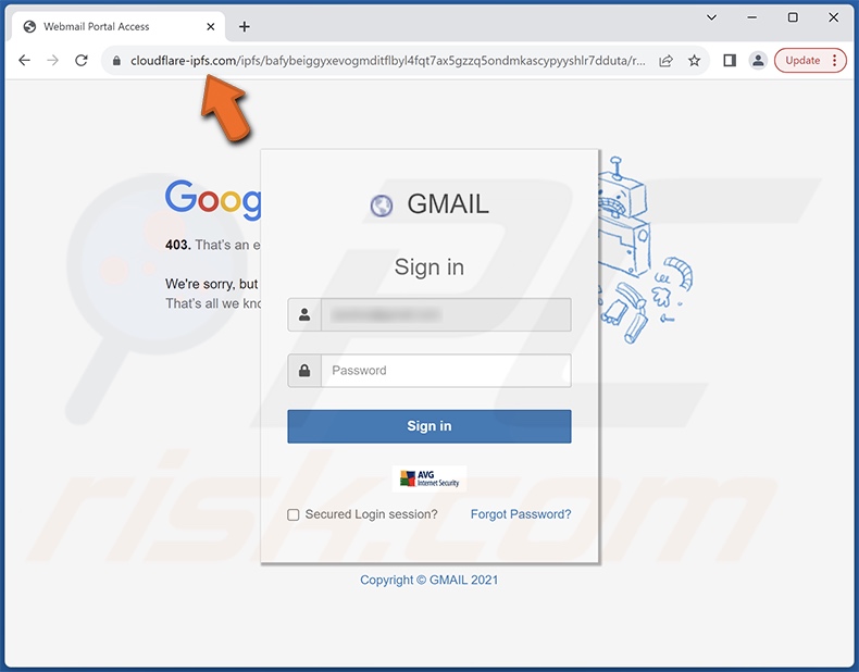 Mailbox Flagged For Unusual-Activities scam email promoted phishing site