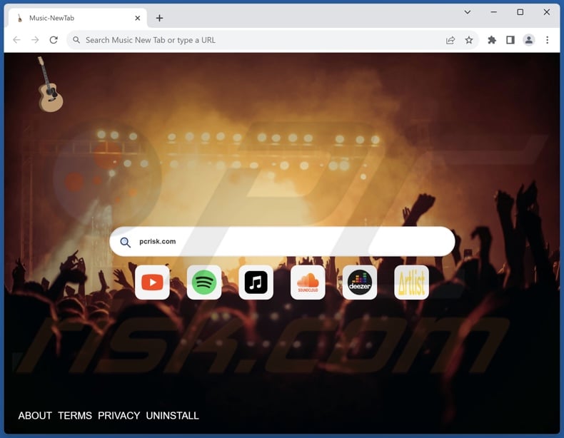 music-newtab.com browser hijacker