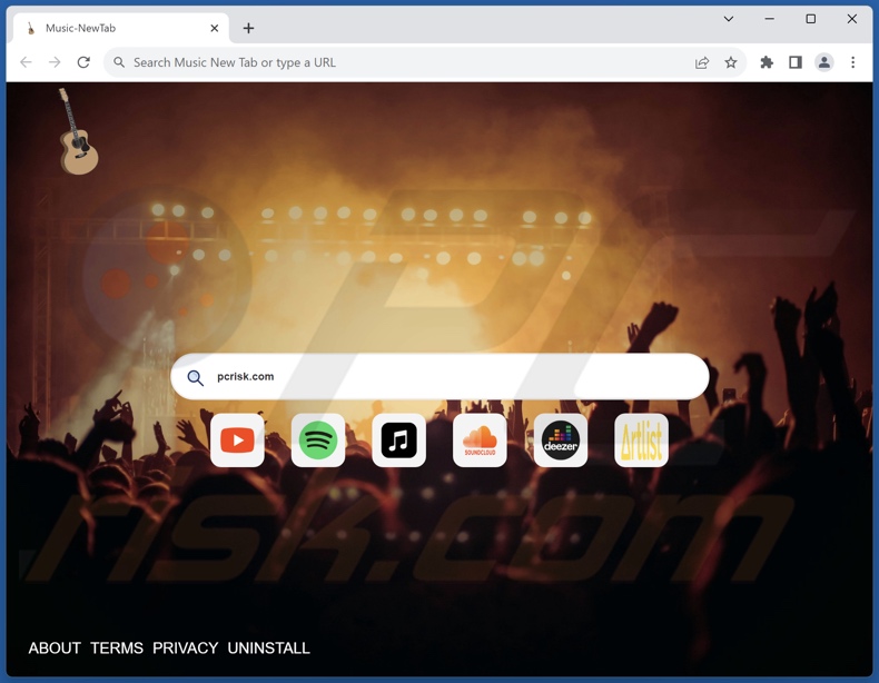 music-newtab.com browser hijacker