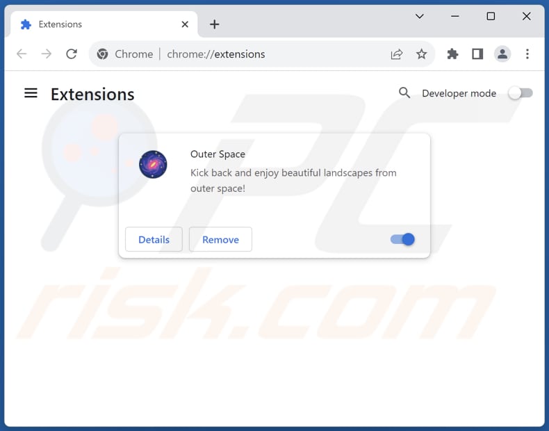 Removing outerspace-ext.com related Google Chrome extensions