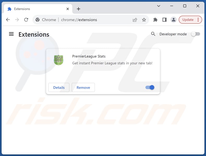 Removing premierleaguestats-ext.com related Google Chrome extensions