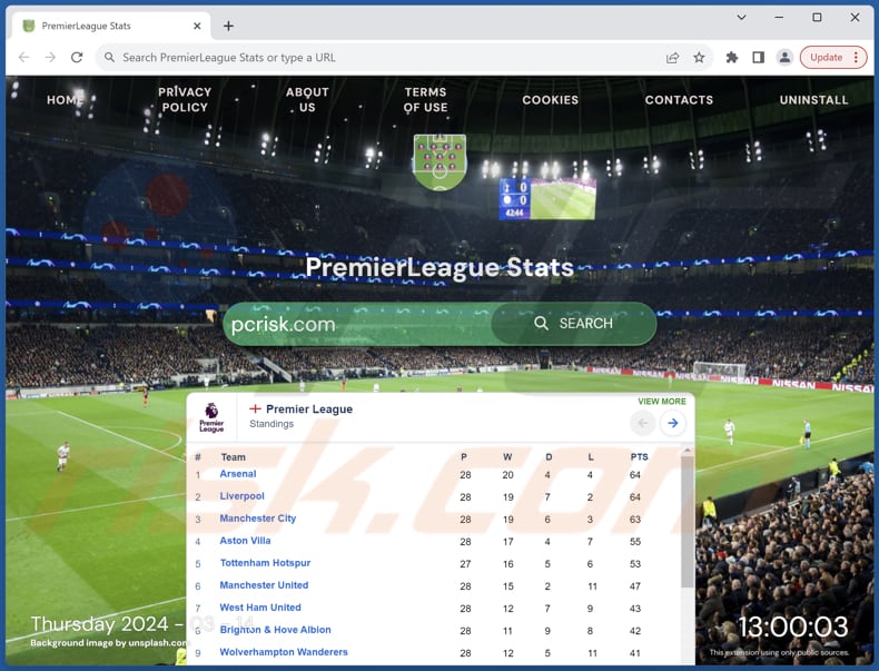 premierleaguestats-ext.com browser hijacker