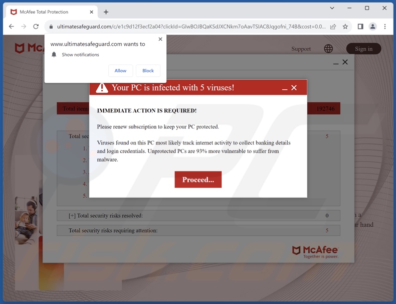 ultimatesafeguard[.]com pop-up redirects