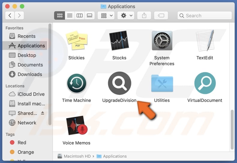 UpgradeDivision adware