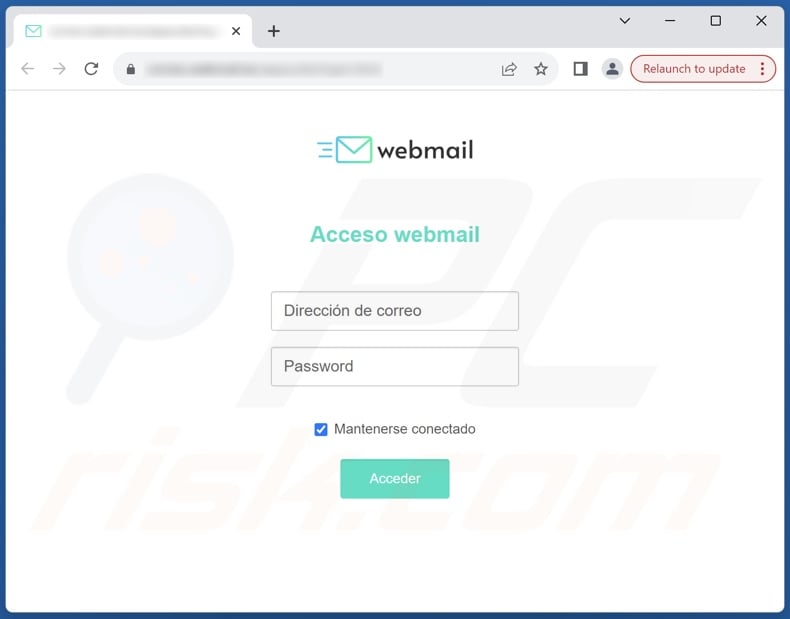 Webmail Verification scam email promoted phishing site