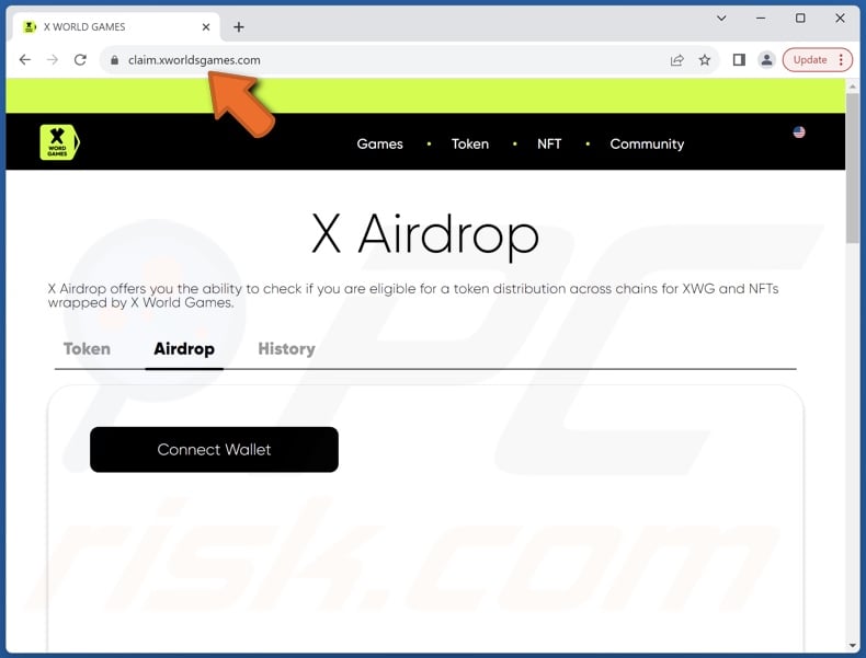 X World Games Airdrop scam