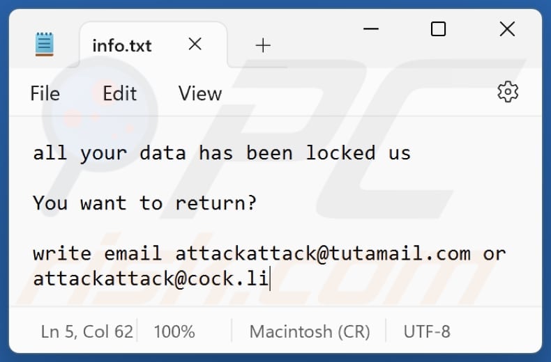 ATCK ransomware text file (info.txt)