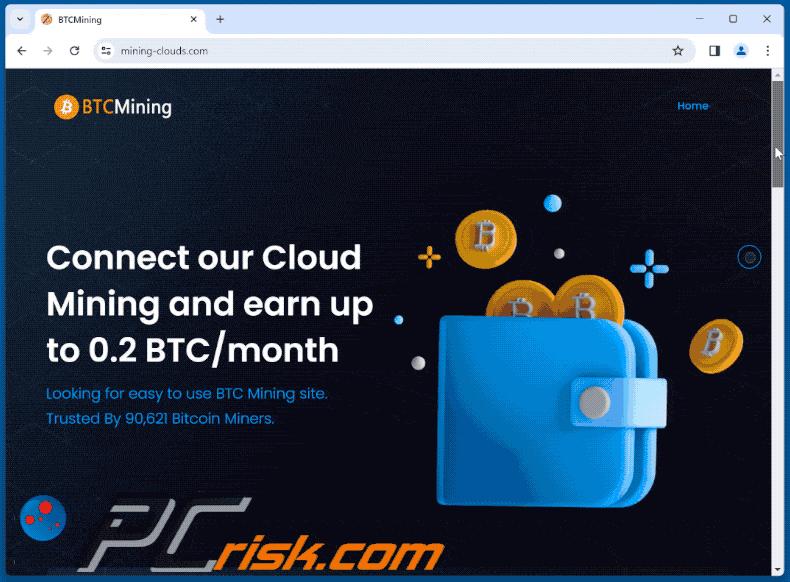 Appearance of BTCMining scam