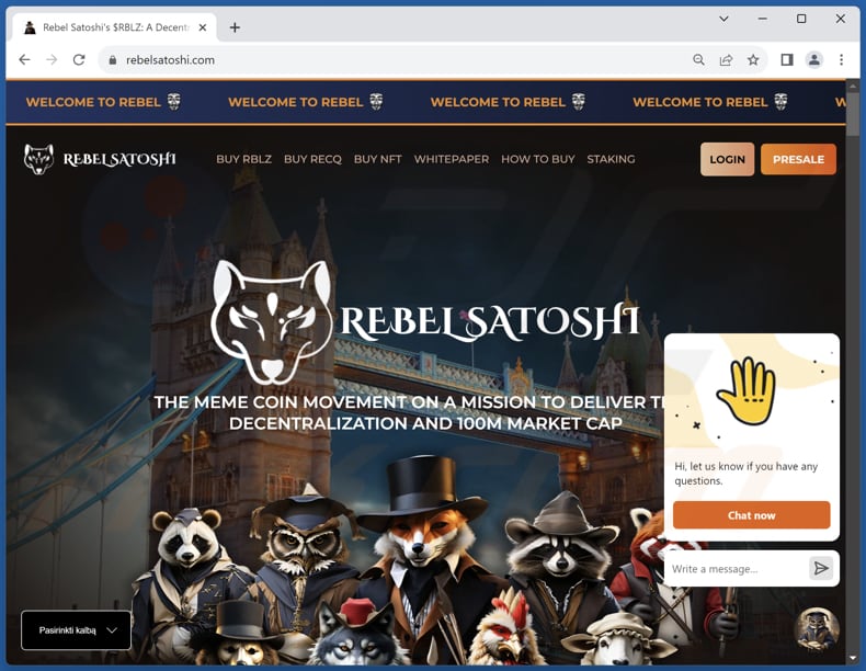 Claim $RBLZ scam real website rebelsatoshi.com