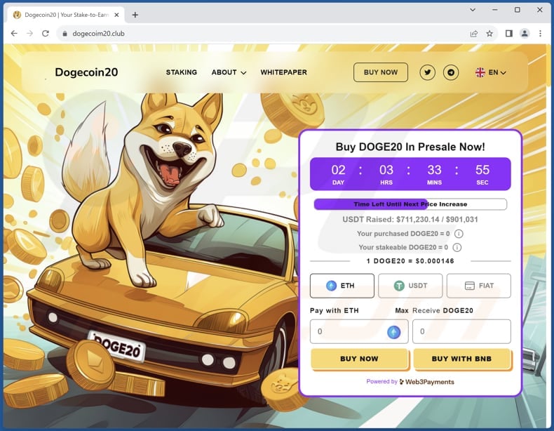 DOGE20 Presale scam