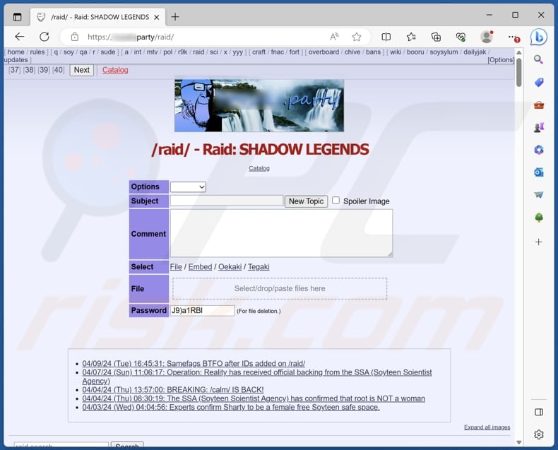 HWABAG ransomware website