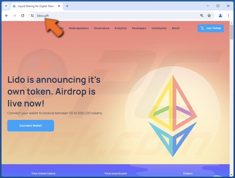 Lido Token Airdrop scam