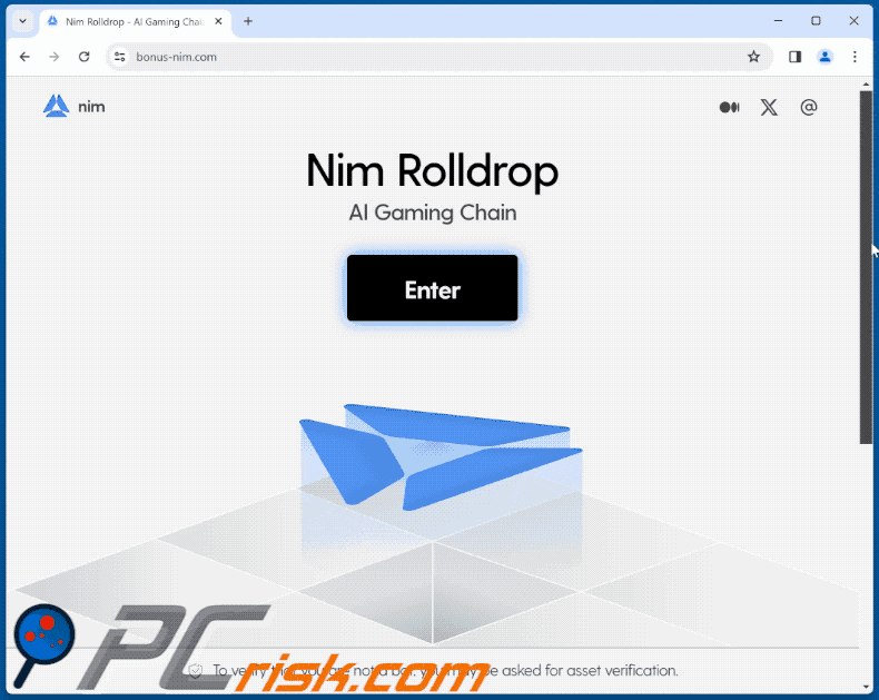 Appearance of Nim Rolldrop scam