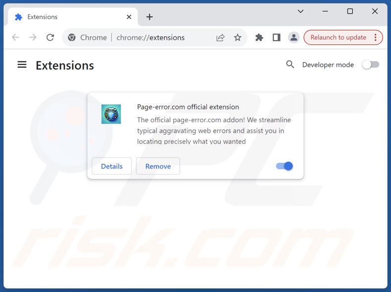 Removing unwanted extensions from Google Chrome step 2