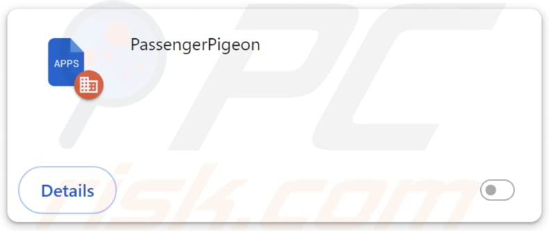 PassengerPigeon malicious extension