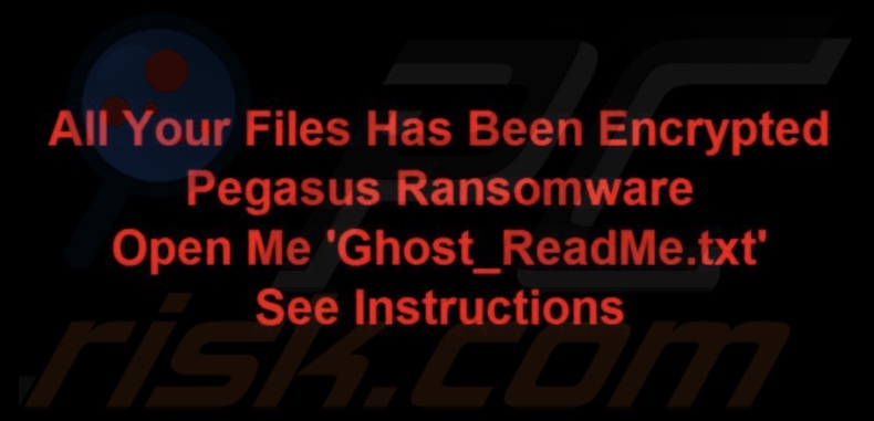 Pegasus ransomware wallpaper