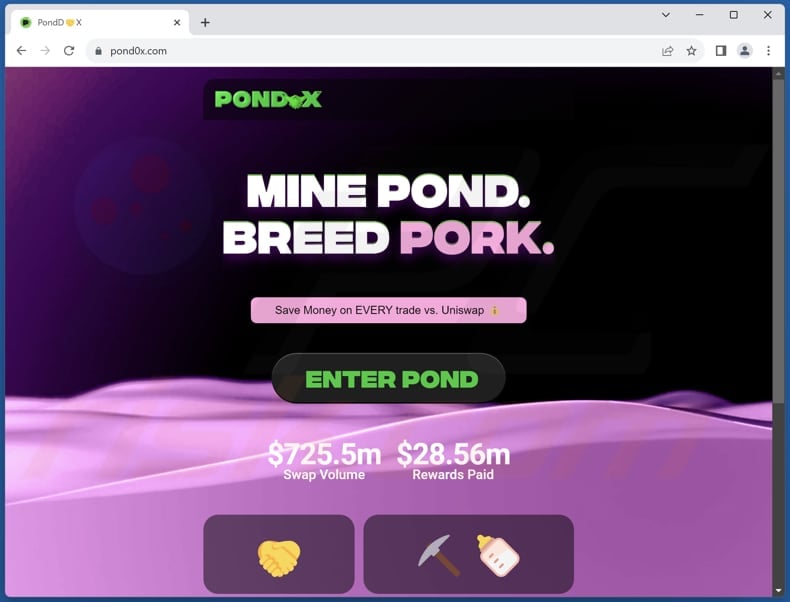 PepeFork ($PORK) Registration real website (pond0x.com and pondcoin.com)