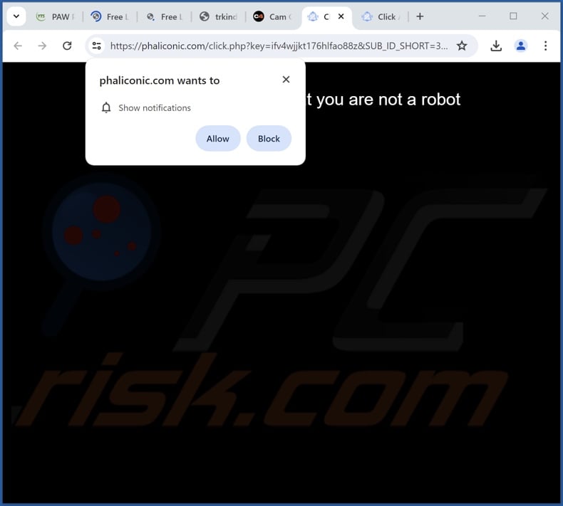 phaliconic[.]com pop-up redirects