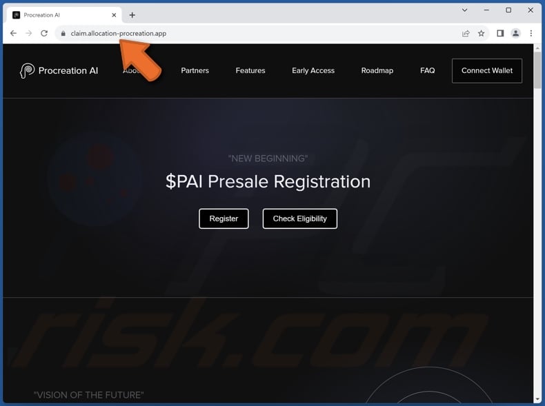 Procreation AI Presale Registration scam