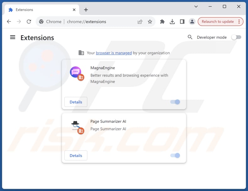 Removing robustsearch.io related Google Chrome extensions