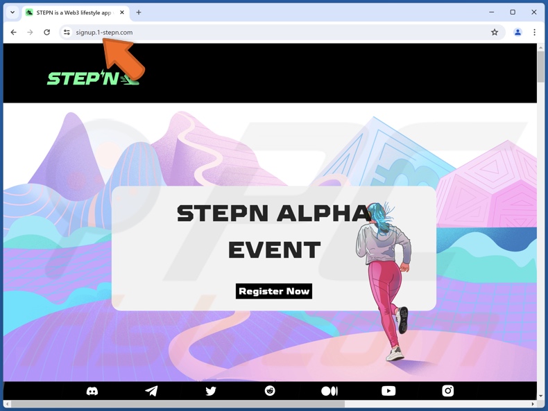 STEPN ALPHA EVENT scam