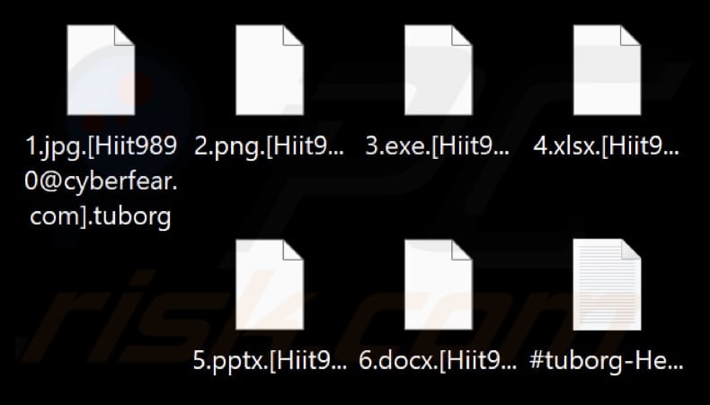 Files encrypted by Tuborg ransomware (.tuborg extension)