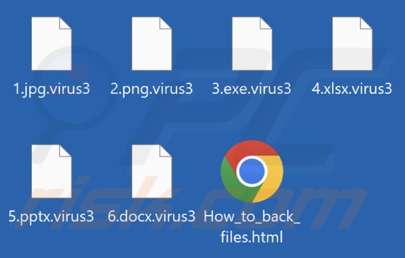 Files encrypted by Virus (MedusaLocker) ransomware (.virus3 extension)