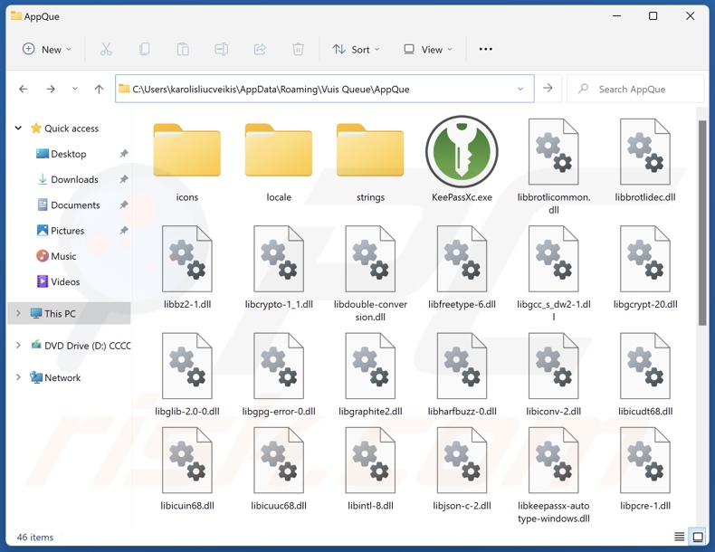 AppQue unwanted application instal folder