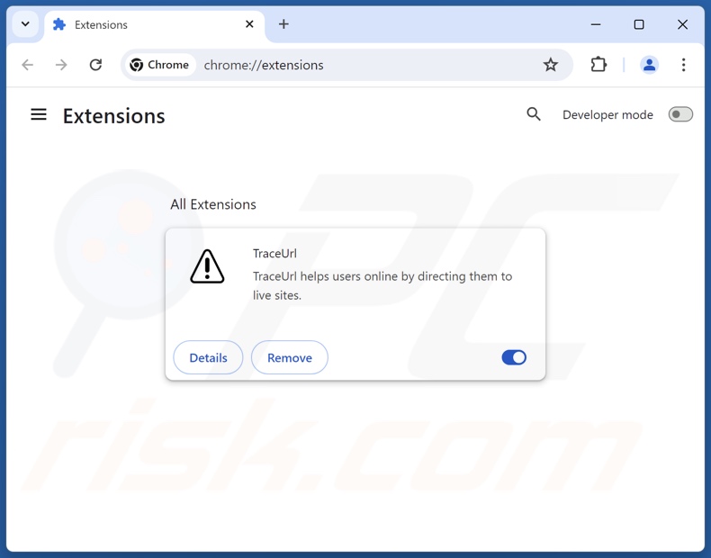 Removing unwanted extensions from Google Chrome step 2