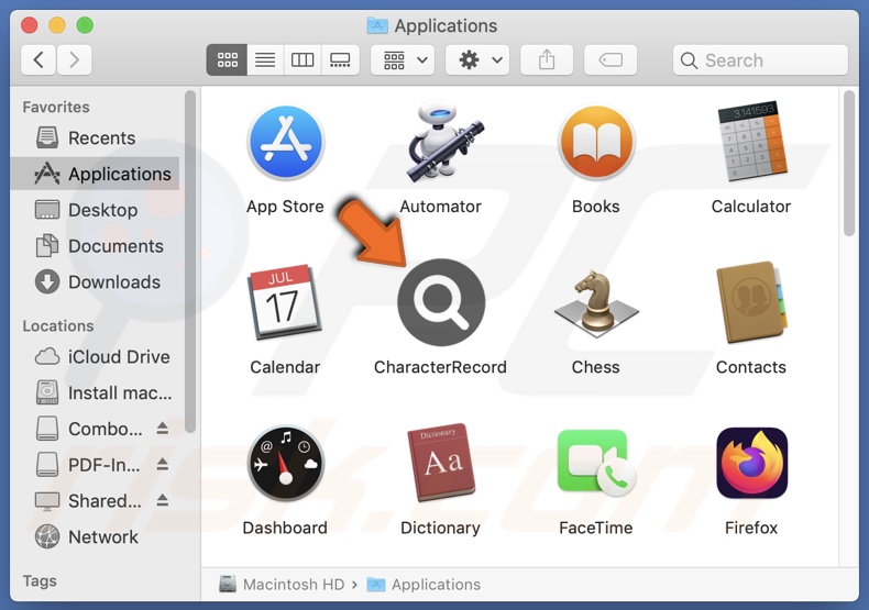 CharacterRecord adware