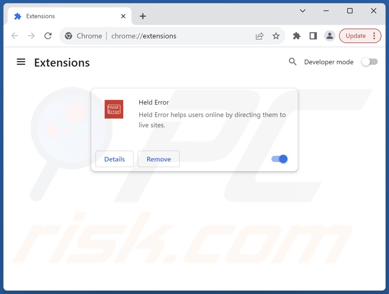 Removing unwanted extensions from Google Chrome step 2