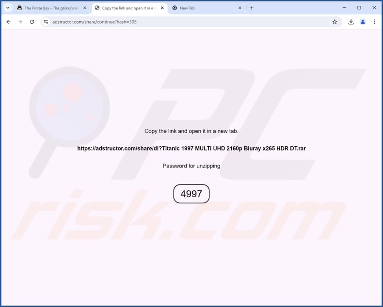 Website used to promote ExtreamFanV5 PUA