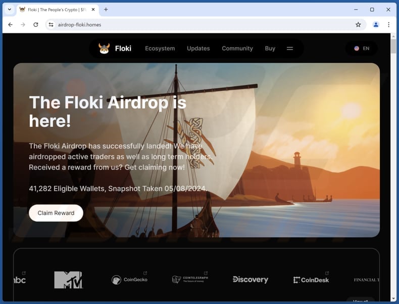 Floki Airdrop scam