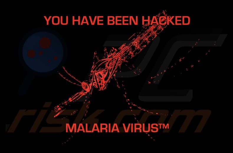 MALARIA VIRUS ransomware wallpaper
