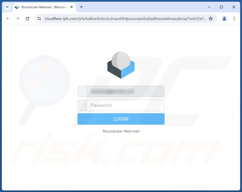 Outlook - Someone Logged Into Your Mail Account scam email promoted phishing site