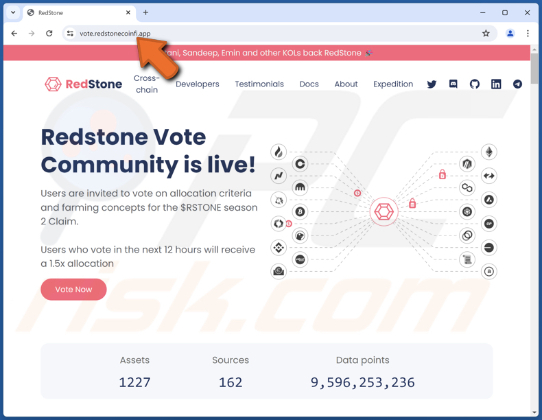 RedStone Community Vote scam