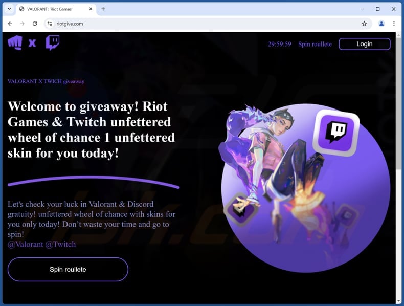 Riot Games & Twitch Giveaway scam