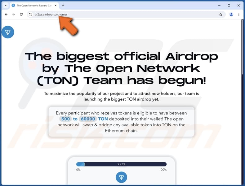 Toncoin (TON) Airdrop scam