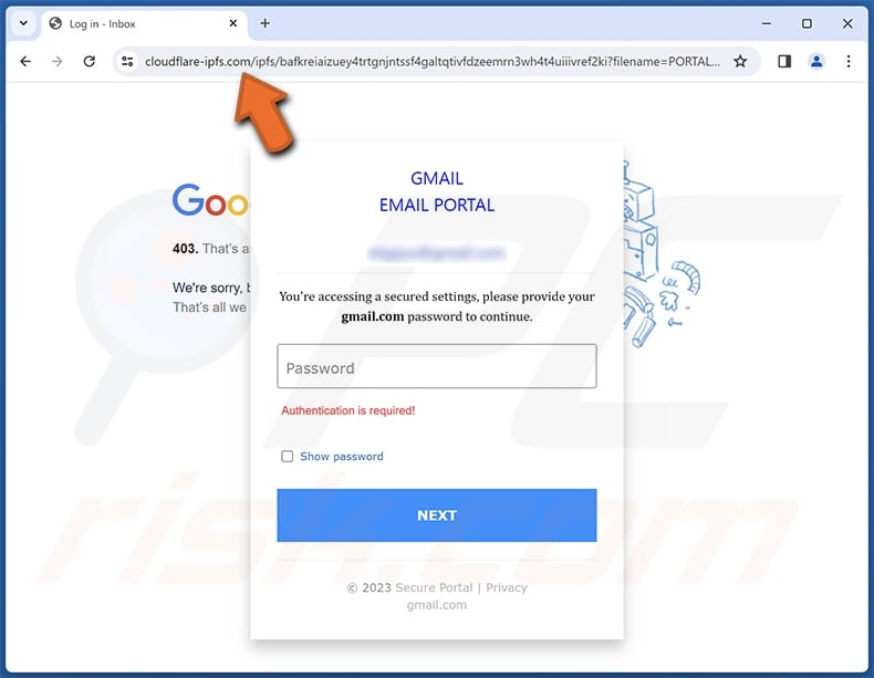 Virus Activities Were Detected scam email promoted phishing site