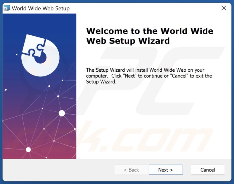 World Wide Web PUA installation setup