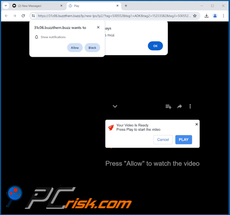 buzzthem[.]buzz website appearance (GIF)