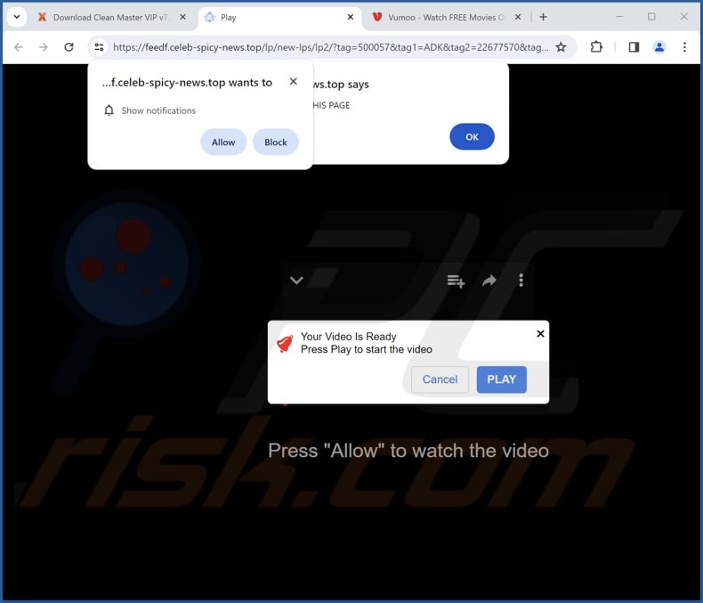 celeb-spicy-news[.]top pop-up redirects