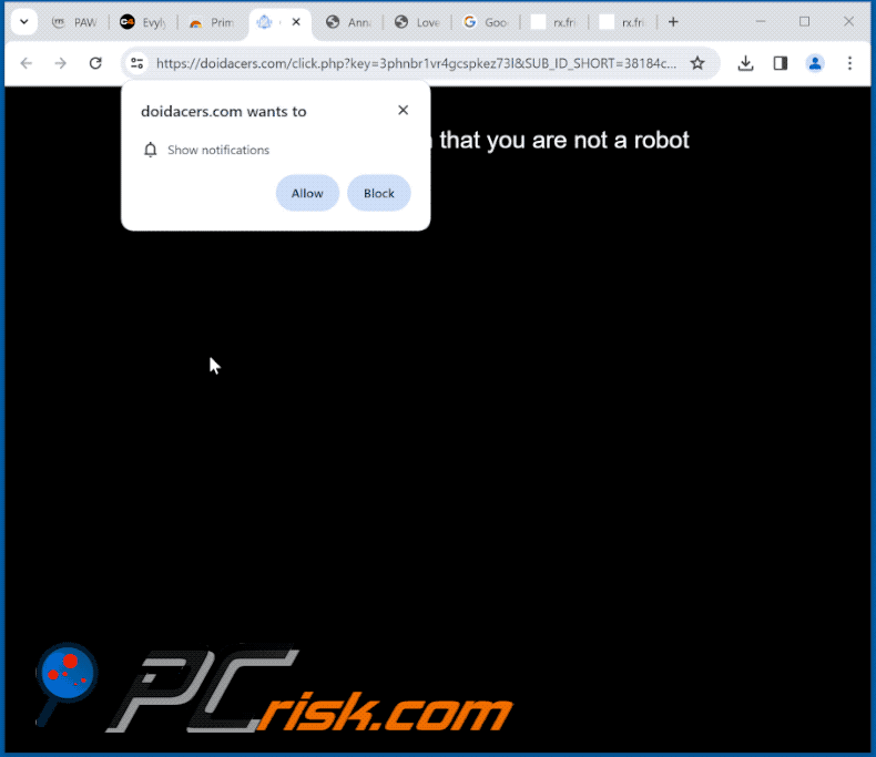 doidacers[.]com website appearance (GIF)