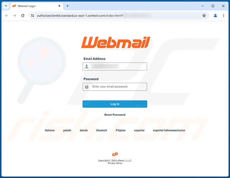 Phishing site promoted via Email Account Will Expire scam (2024-06-19)