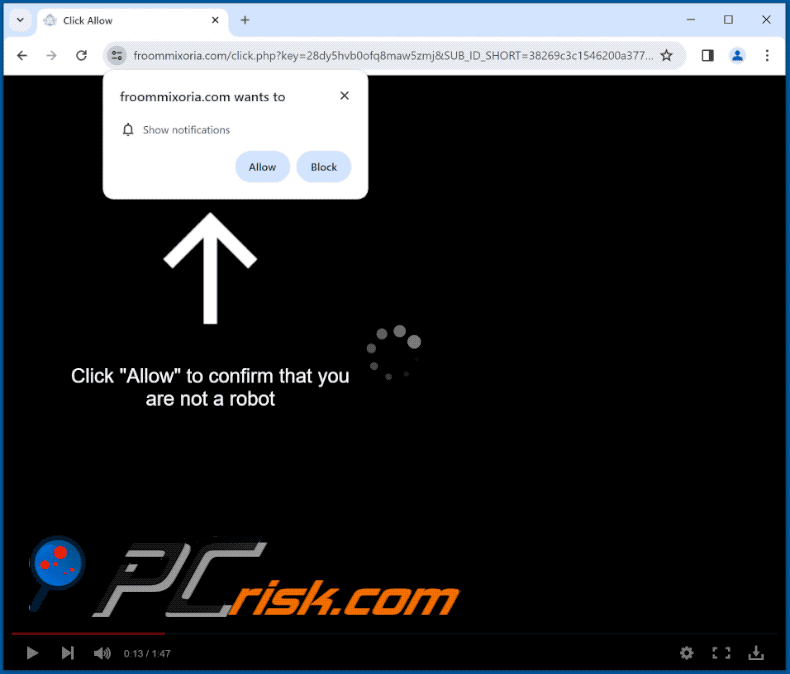 froommixoria[.]com website appearance (GIF)