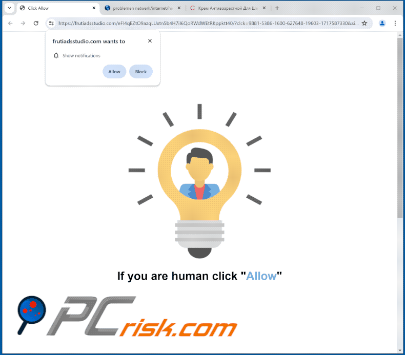 frutiadsstudio[.]com website appearance (GIF)