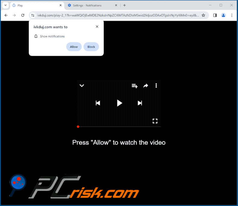 ivkduj[.]com website appearance (GIF)