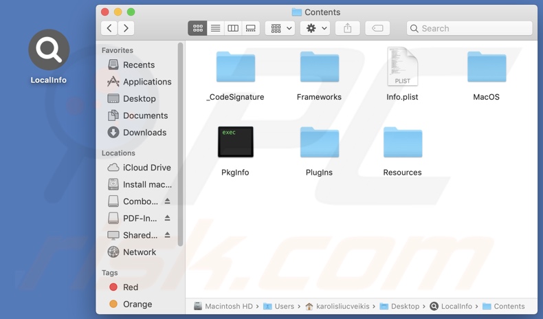 LocalInfo adware install folder