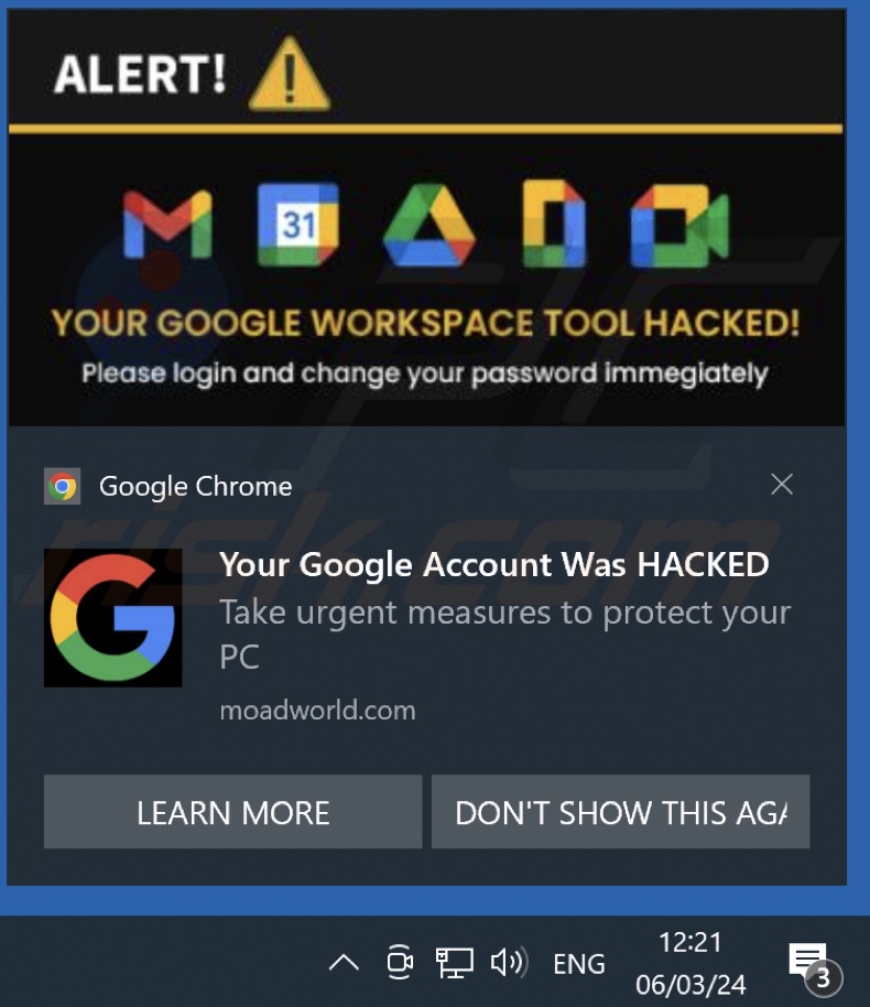 Ad delivered by the moadworld[.]com webpage