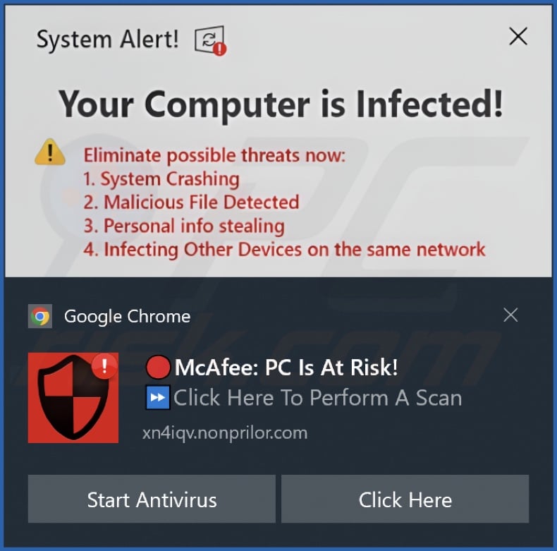 Ad delivered by the nonprilor[.]com webpage